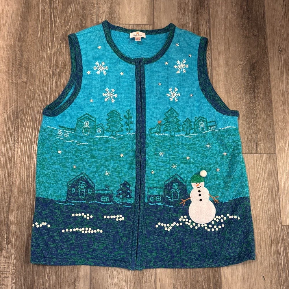 ⛄️Quacker Factory⛄️ Snowman Sweater Vest